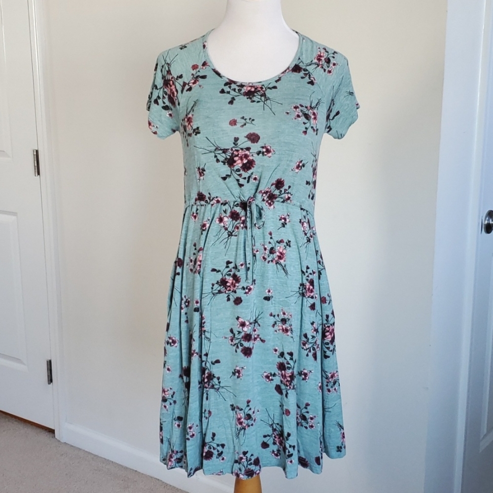 Latched Mama Mint Green Floral Maternity Dress